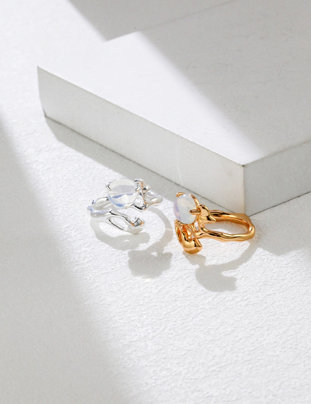 Luminous Opal Silver Ring