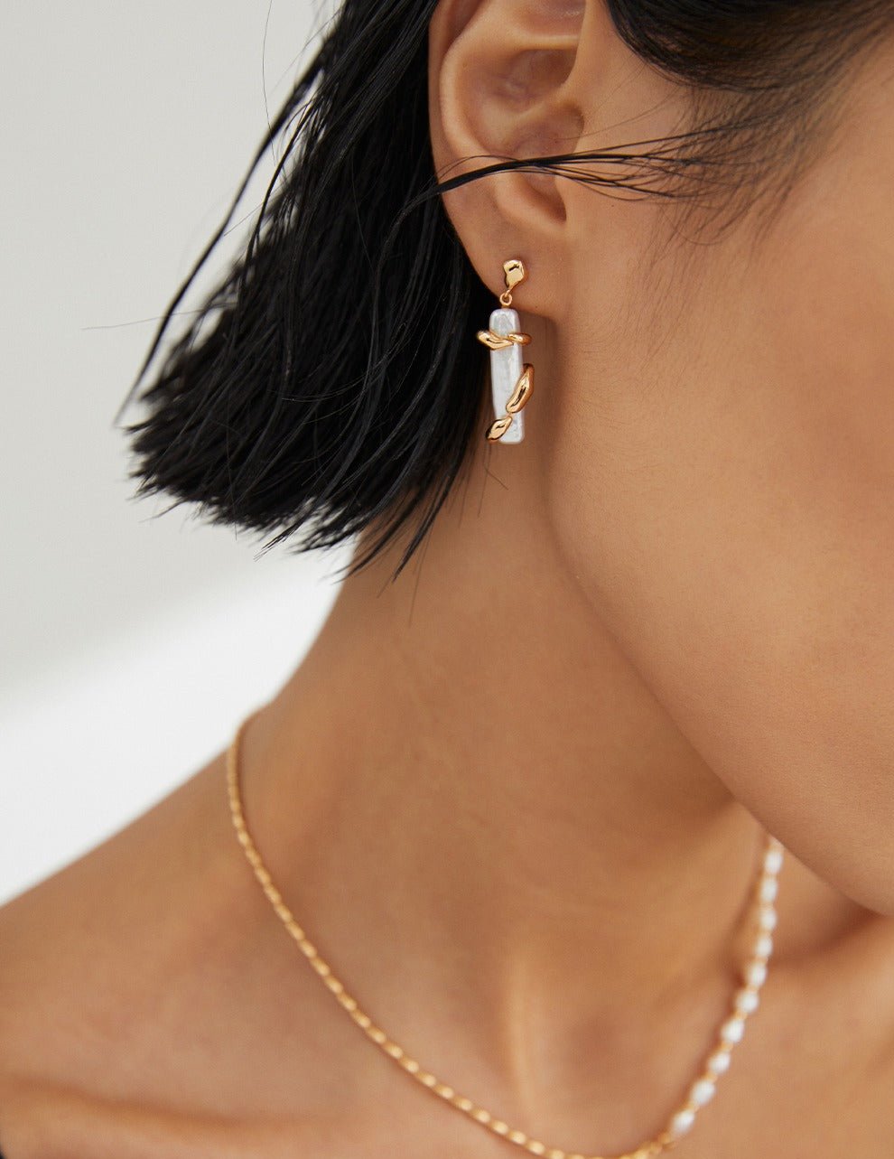 Baroque Pearl Silver Earrings
