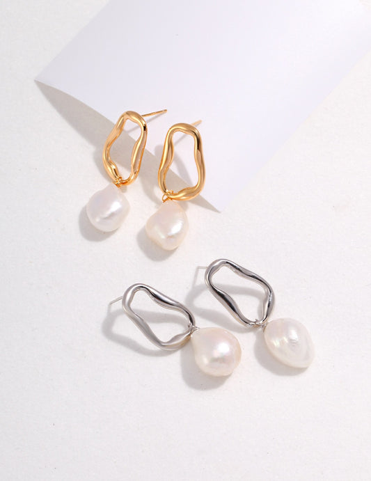 Baroque Irregular Pearl Earrings