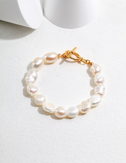 Baroque Pearl Silver Bracelet