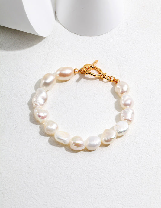 Baroque Pearl Silver Bracelet