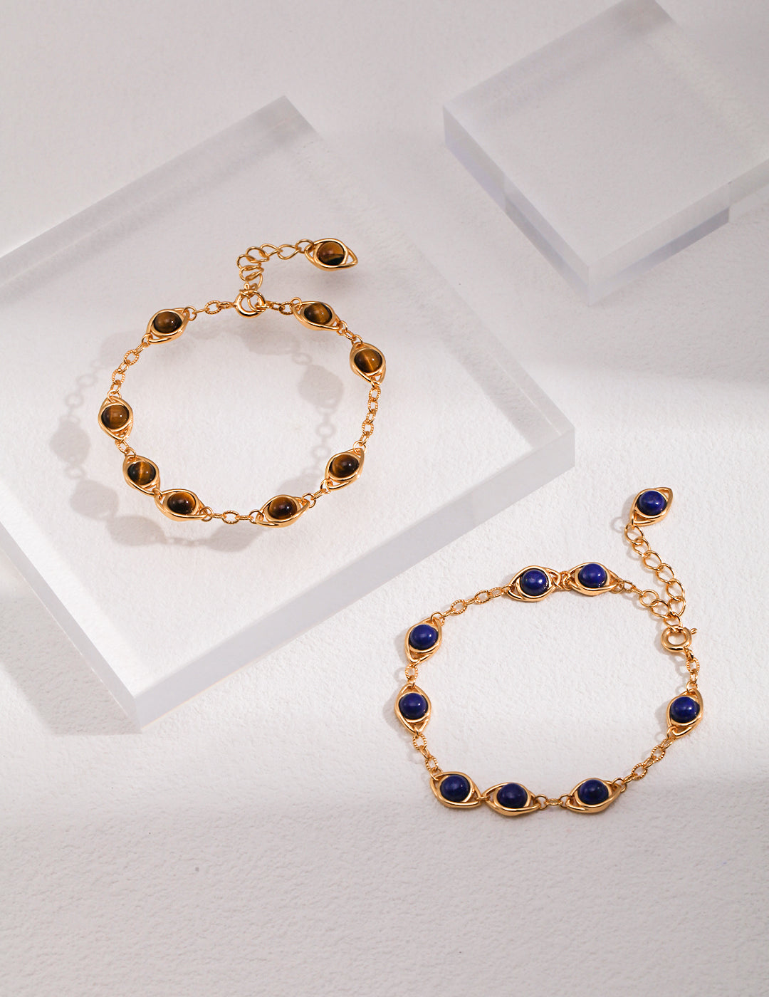 Silver Tiger Eye & Lapis Eye of Horus Bracelet