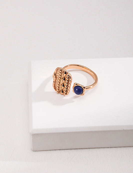 Lapis Lazuli Silver Adjustable Ring