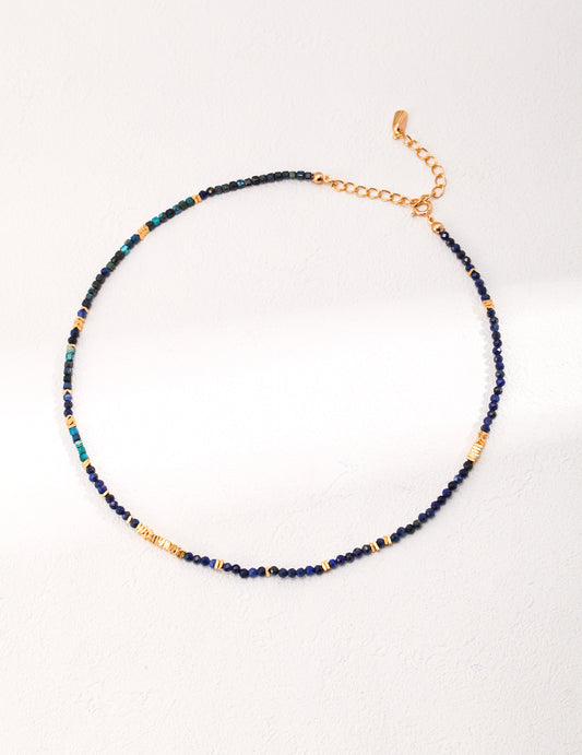 Elegant Silver Lapis Necklace