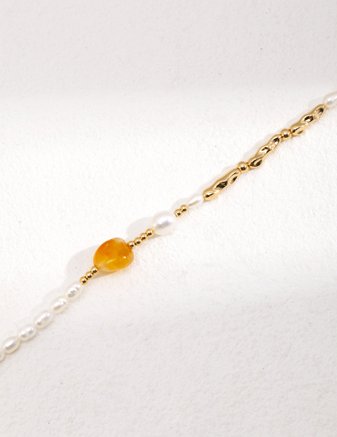 Tropical Tiger Eye and Pearl Necklace