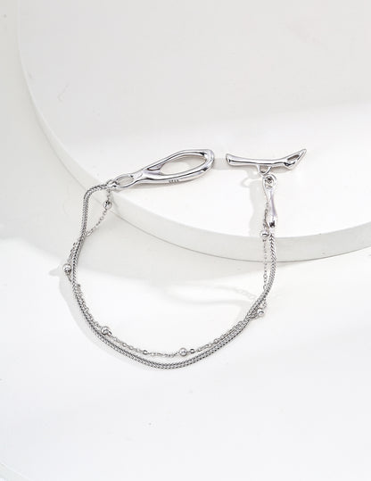 Minimalist Silver Adjustable Bracelet