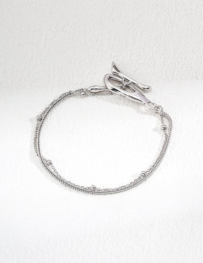 Minimalist Silver Adjustable Bracelet