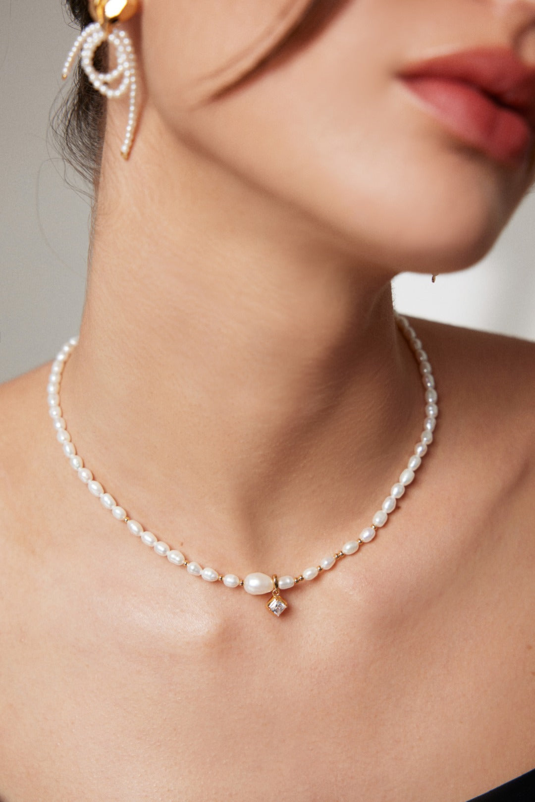 Sweetheart Pure Silver Pearl Necklace